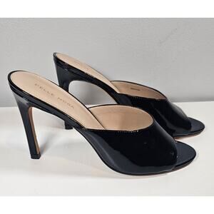 Pella Moda Patent Black Leather Slide 4 inch Heels, Sz 10M, New